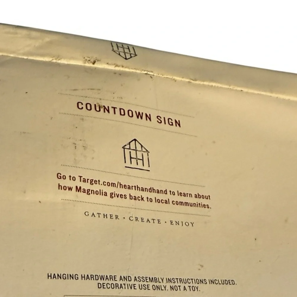 Magnolia‎ Christmas Countdown Sign NEW
